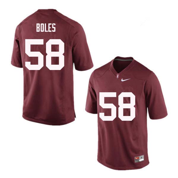 Men Stanford Cardinal #58 Dylan Boles College Football Jerseys Sale-Red - Click Image to Close